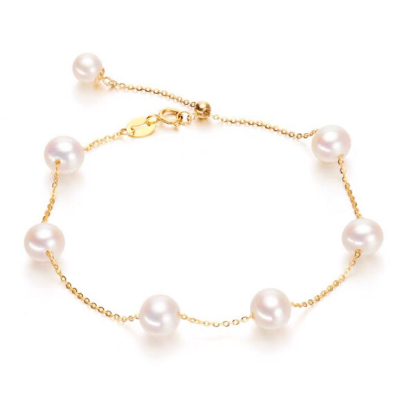 18k Gold Bead Bracelet