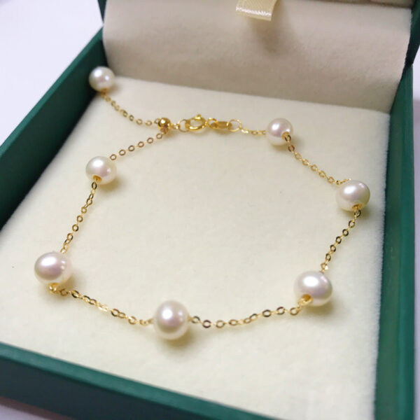 18k Gold Bead Bracelet - Image 5