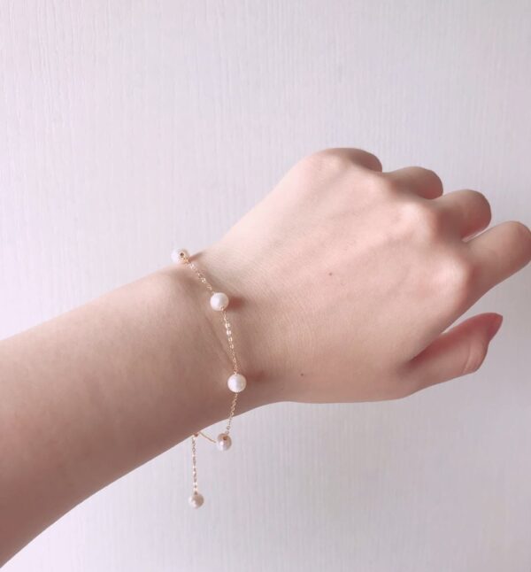 18k Gold Bead Bracelet - Image 6