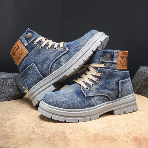 High-top Board Shoe Denim Casual - Image 3