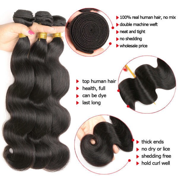 Piece Body Wave Human Hair Bundles - Image 3